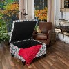 Victoria Black & White Storage Ottoman - Berkley-2