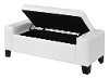 White Faux Leather Storage Bench - Berkley-1