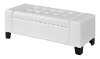 White Faux Leather Storage Bench - Berkley-2