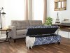 Annabelle Blue & White Paisley Storage Bench - Berkley-1