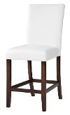 White Upholstered Counter Stools (Set of 2) - Berkley-1