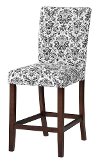 White/ Black Upholstered Counter Stools (Set of 2) - Berkley-1