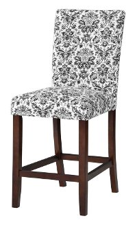 White/ Black Upholstered Counter Stools (Set of 2) - Berkley
