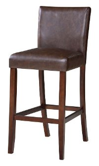 Chocolate Upholstered Bar Stools (Set of 2) - Berkley