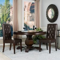 Chocolate Tufted Parsons Chairs (Set of 2) - Berkley