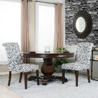 Black/ White Tufted Parsons Chairs (Set of 2) - Berkley