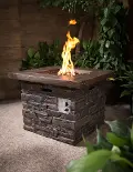 Brick Outdoor Square Gas Fire Pit - Nusa
