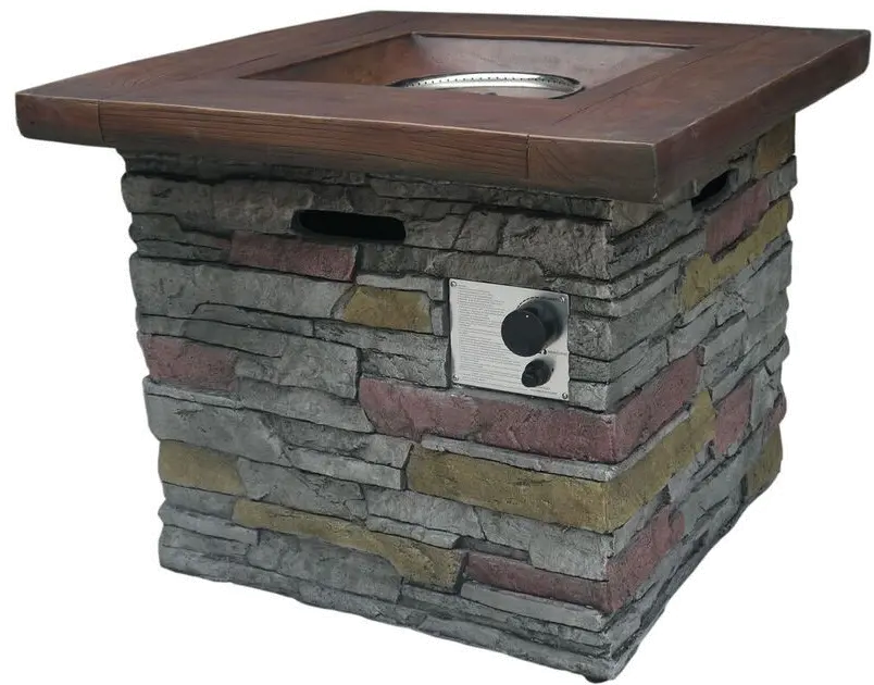 Brick Outdoor Square Gas Fire Pit - Nusa-2