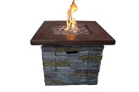Brick Outdoor Square Gas Fire Pit - Nusa-4
