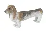 White and Brown Poly Stone Dog Bench with Flat Top