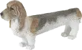 White and Brown Poly Stone Dog Bench with Flat Top