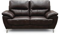 Contemporary Chocolate Brown Loveseat - Galactica