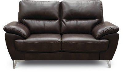 Contemporary Chocolate Brown Loveseat - Galactica