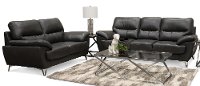 Contemporary Dark Gray 2 Piece Living Room Set - Galactica