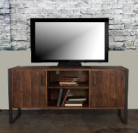 Modern Industrial Wood TV Stand (60 Inch) - Brixton