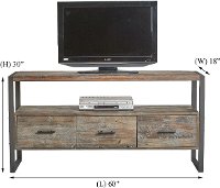 Antique Gray Rustic 60 Inch TV Stand - Brixton-2