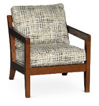 235-466/J145423/CH Contemporary Jungle Green & Wood Accent Chair - Hazel