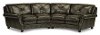 Classic Dark Gray Leather 2 Piece Sectional - Suffolk