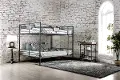 Alexander Black Metal Casual Industrial Queen-over-Queen Bunk Bed