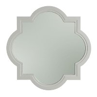 White Quatrefoil Shaped Mirror - Evelyn