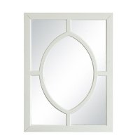 White Framed Rectangular Mirror - Morton