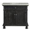 Black Vanity Base with Stone Top Sink - Lincoln-1