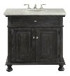 Black Vanity Base with Stone Top Sink - Lincoln-2