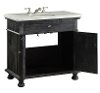 Black Vanity Base with Stone Top Sink - Lincoln-4