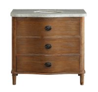 Natural Vanity Base with Stone Top Sink - Georgia