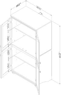10321 Four-Door Storage Armoire - Hopedale -7