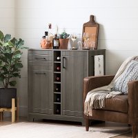 11029 Gray Bar Cabinet with Bottle and Glass Storage - Vietti-7