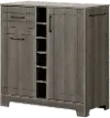 11029 Vietti Gray Bar Cabinet with Bottle and Glass Storage - South Shore