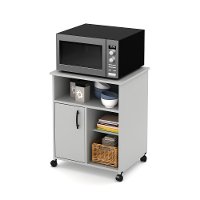 10705 Soft Gray Microwave Cart - Axess-2