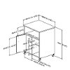 10706 Country Pine Microwave Cart - Axess-2