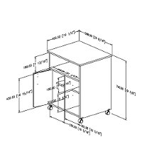 10706 Country Pine Microwave Cart - Axess-2