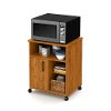 10706 Country Pine Microwave Cart - Axess-3