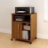 10768 Cherry Brown Printer Stand on Wheels - Axess