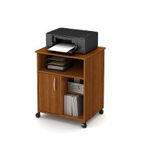 10768 Cherry Brown Printer Stand on Wheels - Axess-2