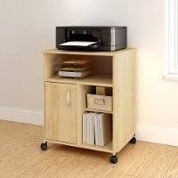 10769 Natural Maple Printer Stand on Wheels - Axess