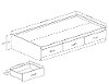 100190 Twin Mates Bed with Cosmic Comforter and Pillowcase - Cosmos -8