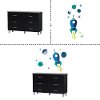 100192 Six-Drawer Double Dresser with Cosmic Wall Decals - Cosmos -3