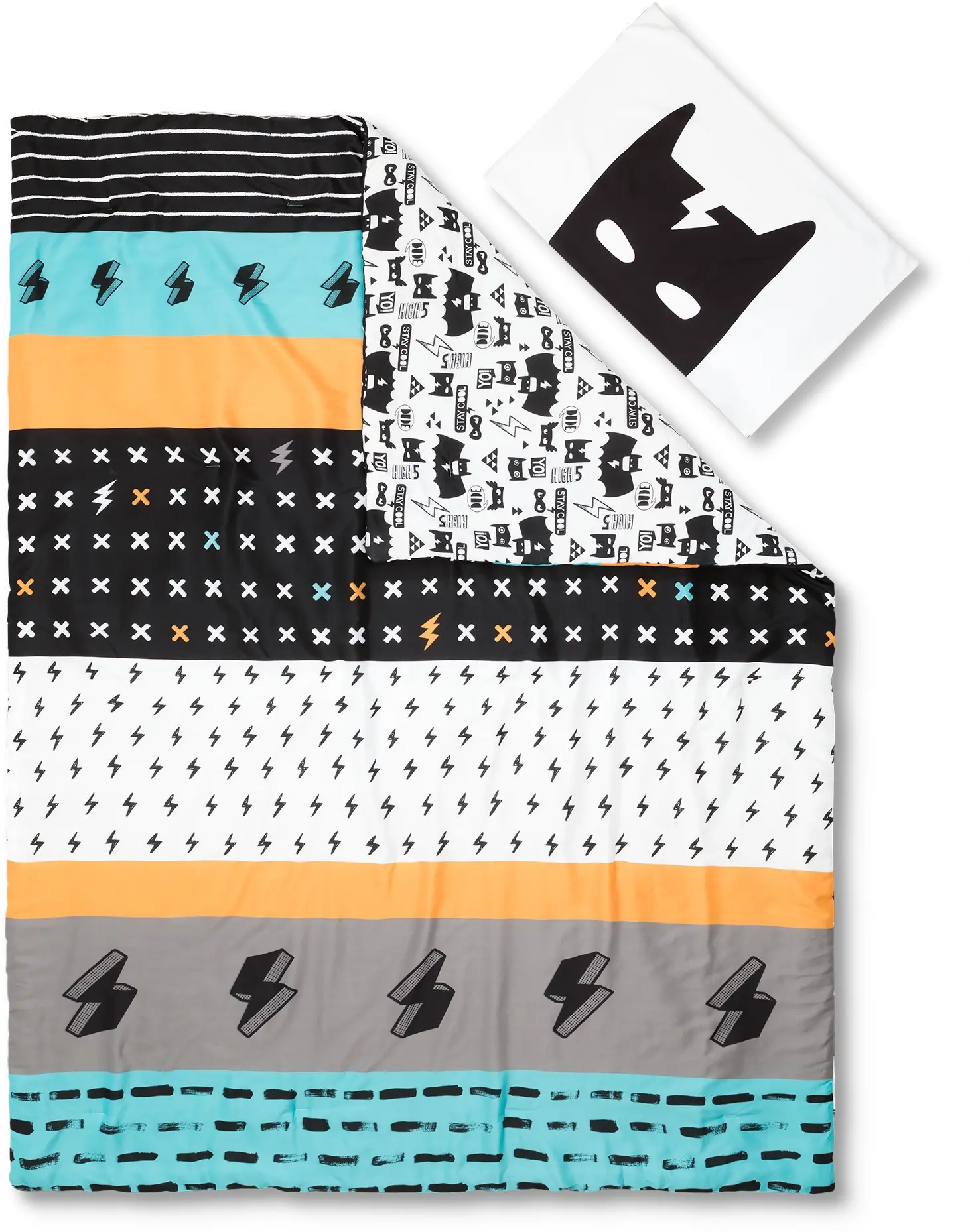 100097 Superheroes Reversible Twin Comforter and Pillowcase - Dreamit-1