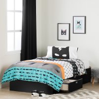 100187 Twin Mates Bed with Superheroes Comforter and Pillowcase - Spark