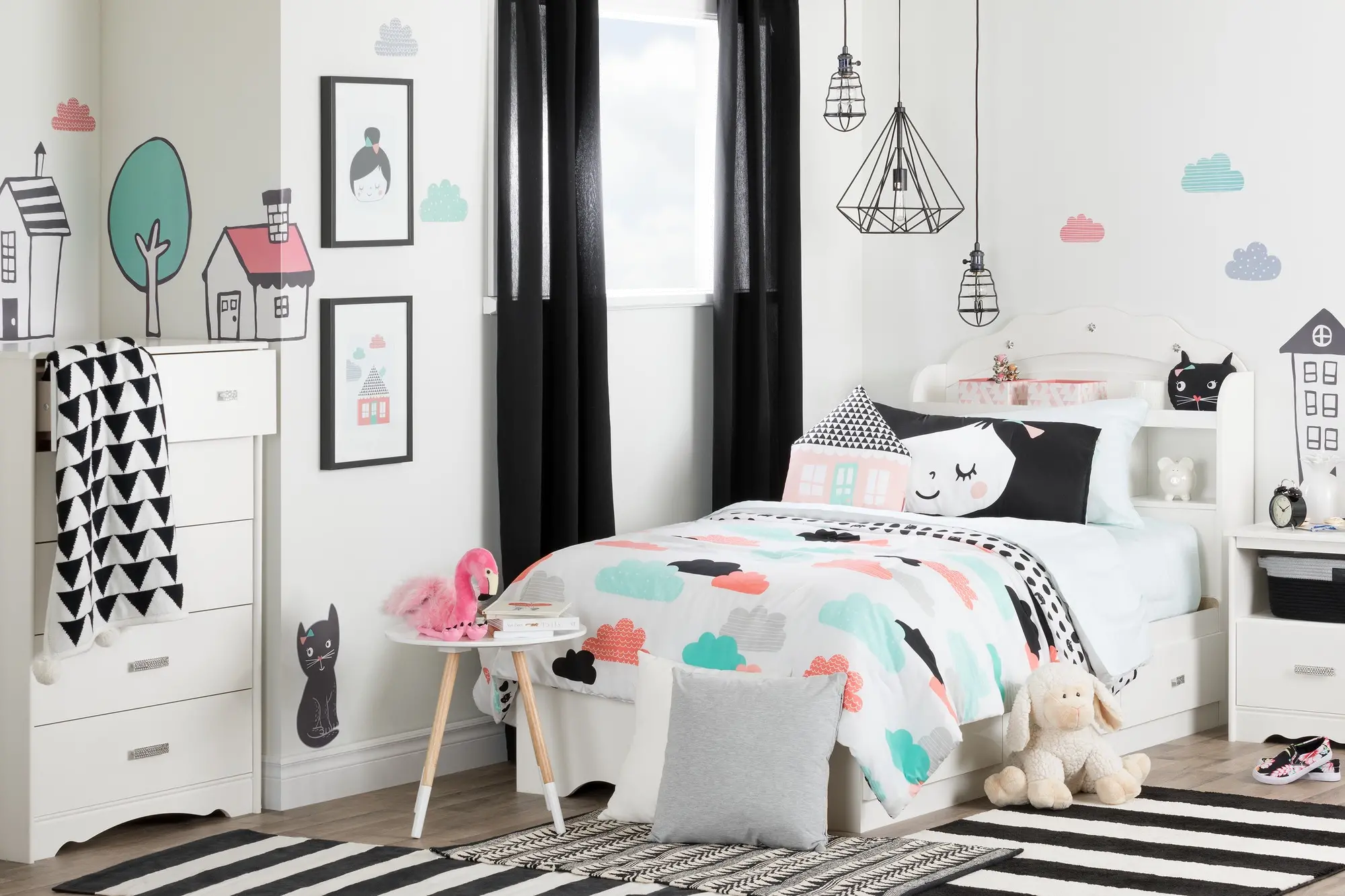 100084 Night Garden Reversible Twin Comforter and Pillowcase - Dreamit-5