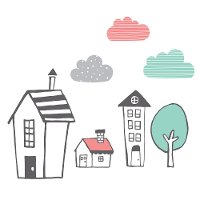100086 Night Garden House in the Hood Wall Decals - Dreamit