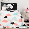 100186 Night Garden Twin Comforter Set & Throw Pillows - Dreamit