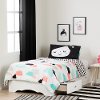 100183 Twin Mates Bed with Night Garden Comforter and Pillowcase - Tiara