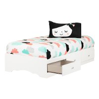 100183 Twin Mates Bed with Night Garden Comforter and Pillowcase - Tiara -2