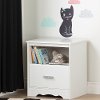 100185 One-Drawer Nightstand with Night Garden Little Cat Wall Decals - Tiara -1