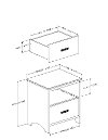 100185 One-Drawer Nightstand with Night Garden Little Cat Wall Decals - Tiara -7